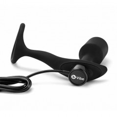 Plug analny wibrujący z pierścieniem - B-Vibe Vibrating Snug & Tug XL