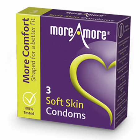 Prezerwatywy - MoreAmore Soft Skin 3 szt
