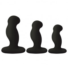 Zestaw wibrujących korków analnych - Nexus G-Play Trio+ Black