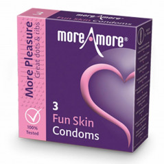 Prezerwatywy stymulujące - MoreAmore Fun Skin 3 szt