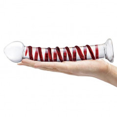 Szklane dildo - Glas Mr. Swirly 25,5 cm