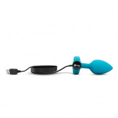 Zdalnie sterowany plug analny - B-Vibe Vibrating Jewel Plug S/M Aquamarine