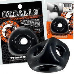 Oxballs - Tri-Sport XL Pierścień Na Penisa Z 3 Otworami Czarny