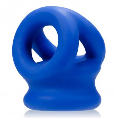 Oxballs - Tri-Squeeze Silikonowy Pierścień Erekcyjny Na Penisa 3w1 Niebieski