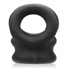Oxballs - Tri-Squeeze Silikonowy Pierścień Erekcyjny Na Penisa 3w1 Czarny