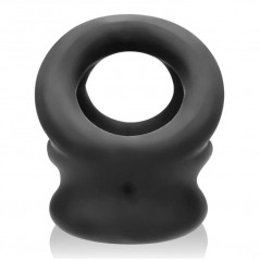 Oxballs - Tri-Squeeze Silikonowy Pierścień Erekcyjny Na Penisa 3w1 Czarny