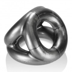 Oxballs - Tri-Sport Pierścień Erekcyjny Na Penisa 3w1 Srebrny