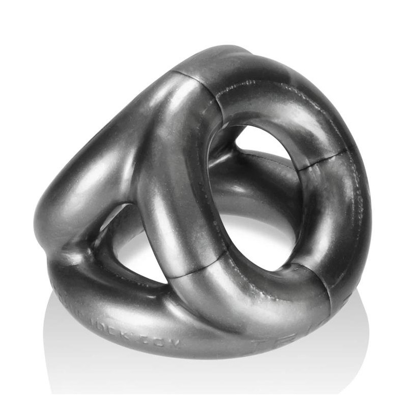 Oxballs - Tri-Sport Pierścień Erekcyjny Na Penisa 3w1 Srebrny