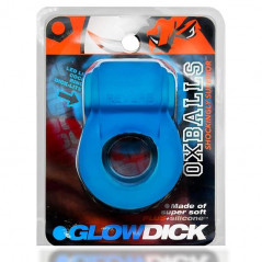 Oxballs - Glowdick Pierścień Na Penisa Z Wibracjami Led Niebieski