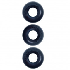 Oxballs - Ringer Cockring 3-pack Zestaw 3 Silikonowych Pierścieni Na Penisa Czarne
