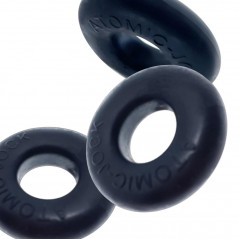 Oxballs - Ringer Cockring 3-pack Zestaw 3 Silikonowych Pierścieni Na Penisa Czarne