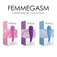 FeelzToys - FemmeGasm Tapping & Tickling Vibrator Turkusowy