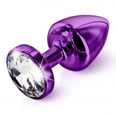 Plug analny zdobiony - Diogol Anni Butt Plug Round Purple 35 mm