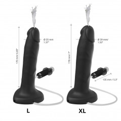Strap-On-Me - Realistyczne Dildo Tryskające Spermą XL Czarny