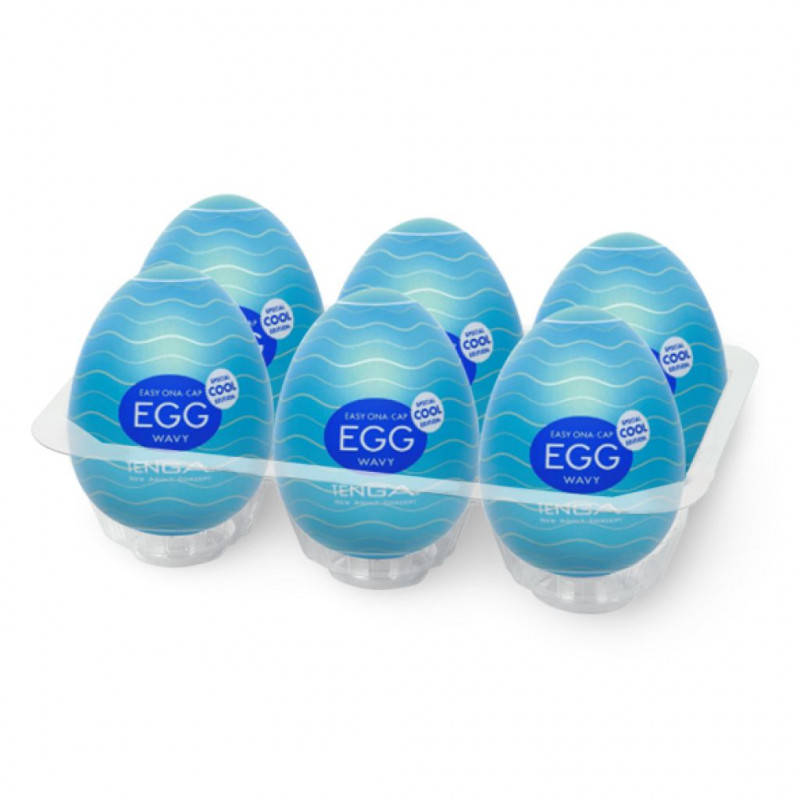Zestaw sześciu masturbatorów - Tenga Egg Cool Edition