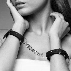 Kajdanki - Bijoux Indiscrets Maze Thin Handcuffs Black