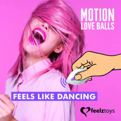 Zdalnie sterowane jajeczko wibrujące - FeelzToys Motion Love Balls Foxy