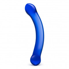 Szklane dildo - Glas Curved G-Spot Blue