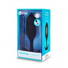 Plug analny wibrujący - B-Vibe Vibrating Snug Plug 5 Black