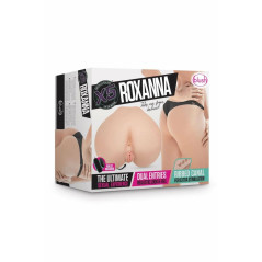 X5 MEN Roxanna Beige - anatomiczny model intymny XL, dwie strefy, 34 cm