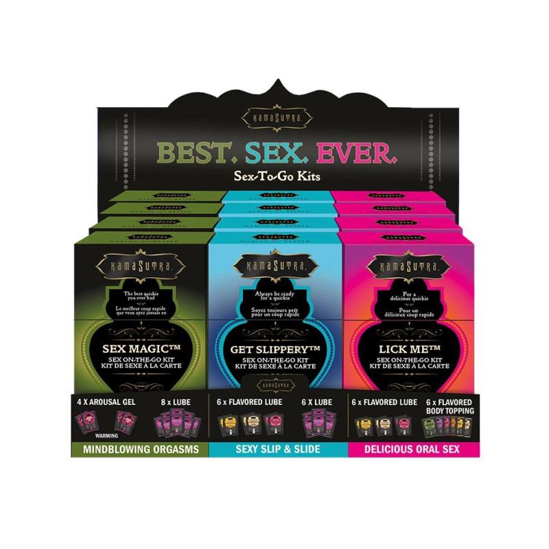Kama Sutra Zestaw Lubrykantow 12x5 ml Mix Smakow i Właściwości