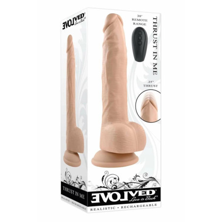 EVOLVED THRUST IN ME 9.25" Light - silikonowa maszyna intymna z pilotem