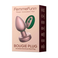 FemmeFunn Bougie Plug Rose Gold aluminiowy, 11 trybow, pilot, 8,9 cm