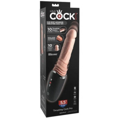 KING COCK PLUS Thrusting Cock Pro 12,7 cm silikonowy, podgrzewany, jasny