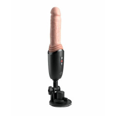 KING COCK PLUS Thrusting Cock Pro 12,7 cm silikonowy, podgrzewany, jasny