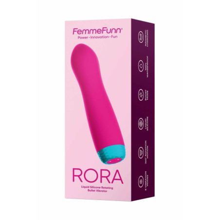 FemmeFunn Rora Pink - obrotowy wibrator kulkowy, silikon, wodoodporny