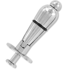 Metal Hard - stalowy korek intymny z systemem blokady 12,8 cm