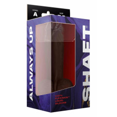 SHAFT Model A 7.5" Liquid Silicone - anatomiczny, mahoniowy, przyssawka