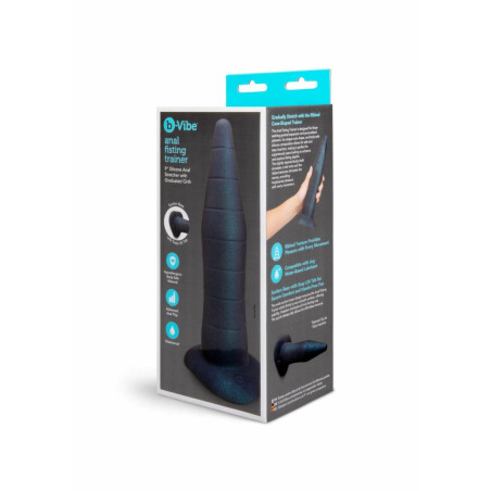 b-Vibe Anal Fisting Trainer silikonowy stożek treningowy 21 cm czarny
