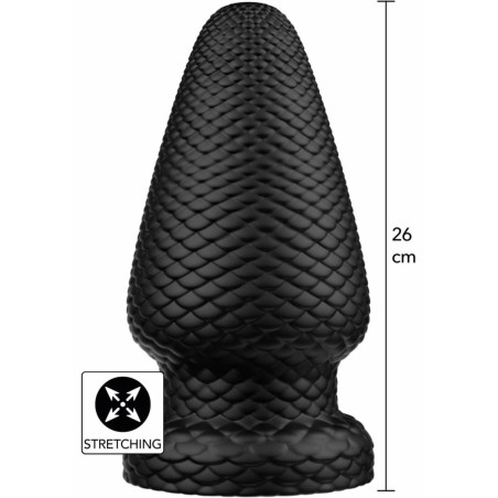Giant Dragon Butt Plug PVC XXXL - model z teksturą łusek, 26 cm