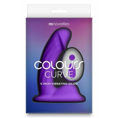 COLOURS Curve Vibrating 5 Inch Purple - silikonowy model z pilotem