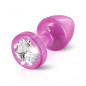 Plug analny zdobiony - Diogol Anni R Butt Plug Clover Pink 25 mm