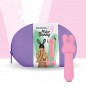 Wibrator - FeelzToys Mister Bunny Massage Vibrator with 2 Caps Pink