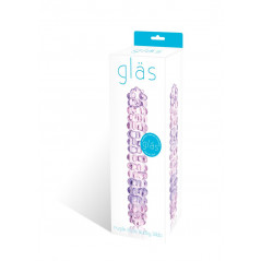 Szklane dildo - Glas Purple Rose Nubby Glass Dildo