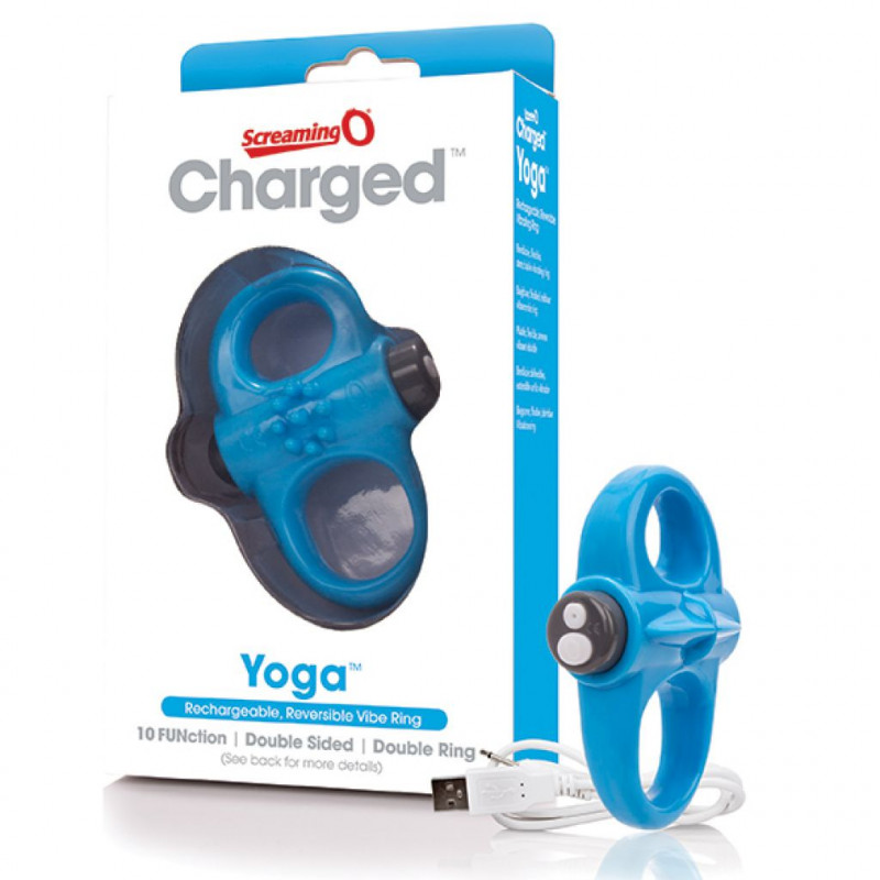 Pierścień wibrujący - The Screaming O Charged Yoga Blue
