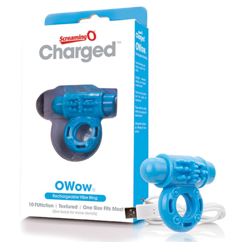 Pierścień wibrujący - The Screaming O Charged OWow Vibe Ring Blue
