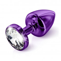 Plug analny zdobiony - Diogol Anni Butt Plug Round Purple 25 mm