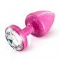 Plug analny zdobiony - Diogol Anni Butt Plug Round Pink 25 mm