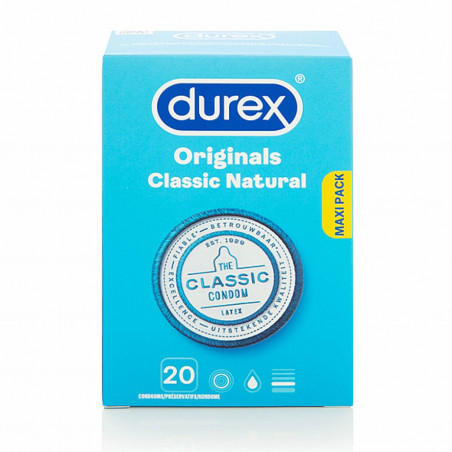 Prezerwatywy - Durex Classic Natural Condoms 20 szt