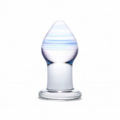 Szklany plug analny - Glas Amethyst Rain Glass Butt Plug