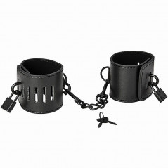 Kajdanki z kłódką - S&M Shadow Locking Cuffs