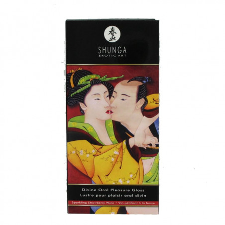 Błyszczyk do seksu oralnego - Shunga Divine Oral Pleasure Gloss Sparkling Strawberry Wine