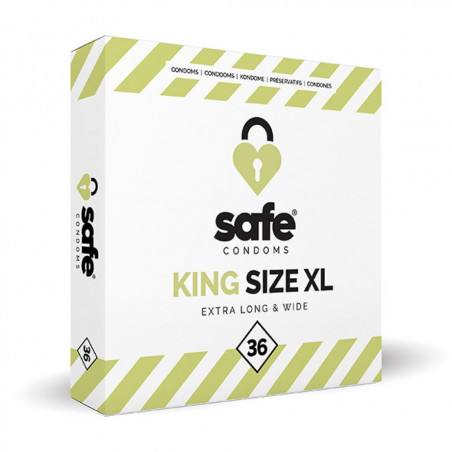 Prezerwatywy - Safe King Size XL Extra Long & Wide Condoms 36 szt