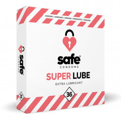 Prezerwatywy nawilżane - Safe Super Lube Condoms Extra Lubricant 36 szt