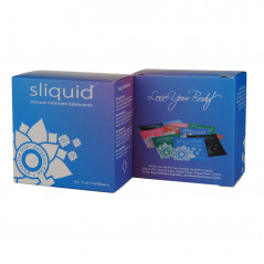 Zestaw żeli nawilżających w saszetkach - Sliquid Naturals Lube Cube 60 ml