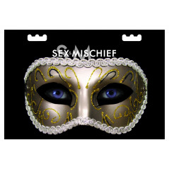Maska karnawałowa - S&M Grey Masquerade Mask